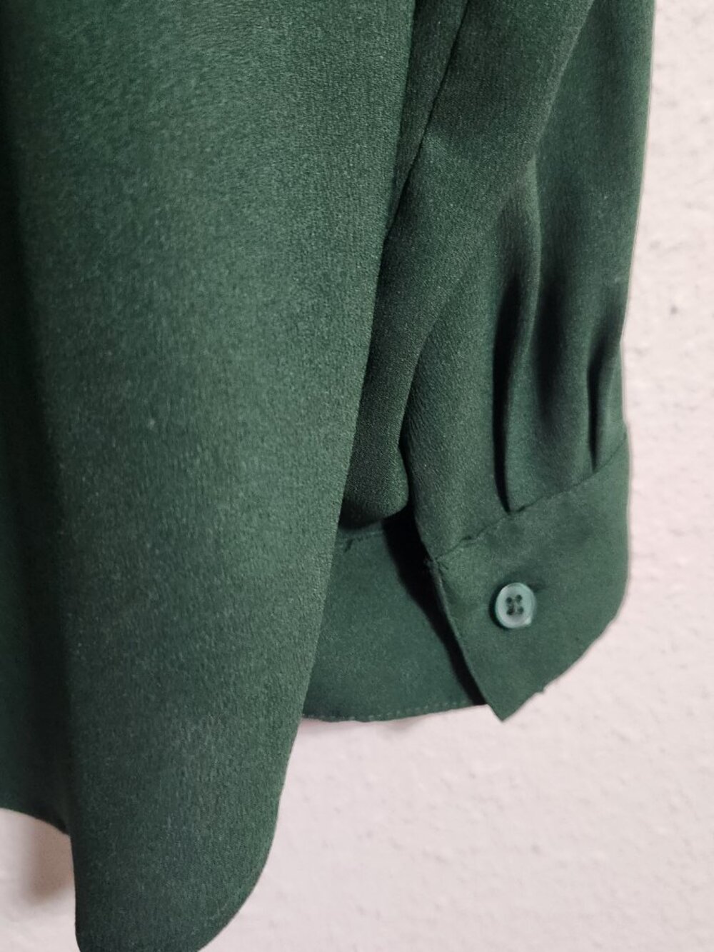 Ann Taylor | Emerald Green Button Up Blouse Shirt XL - Picture 6 of 7
